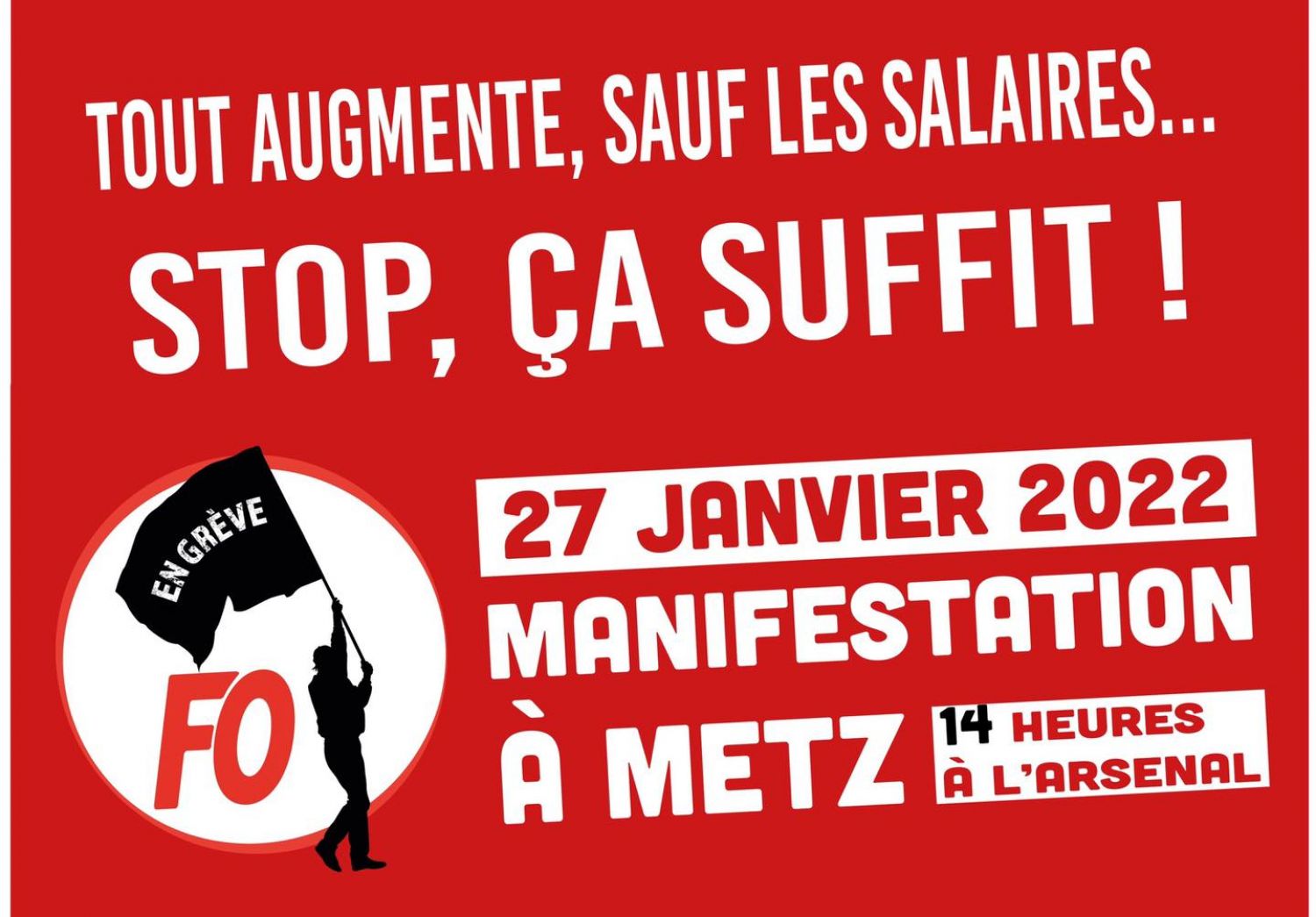 Grève du 27 janvier : ''On trouve aujourd’hui de plus en plus de salariés qui doivent choisir entre rouler, se chauffer ou manger, c’est insupportable''