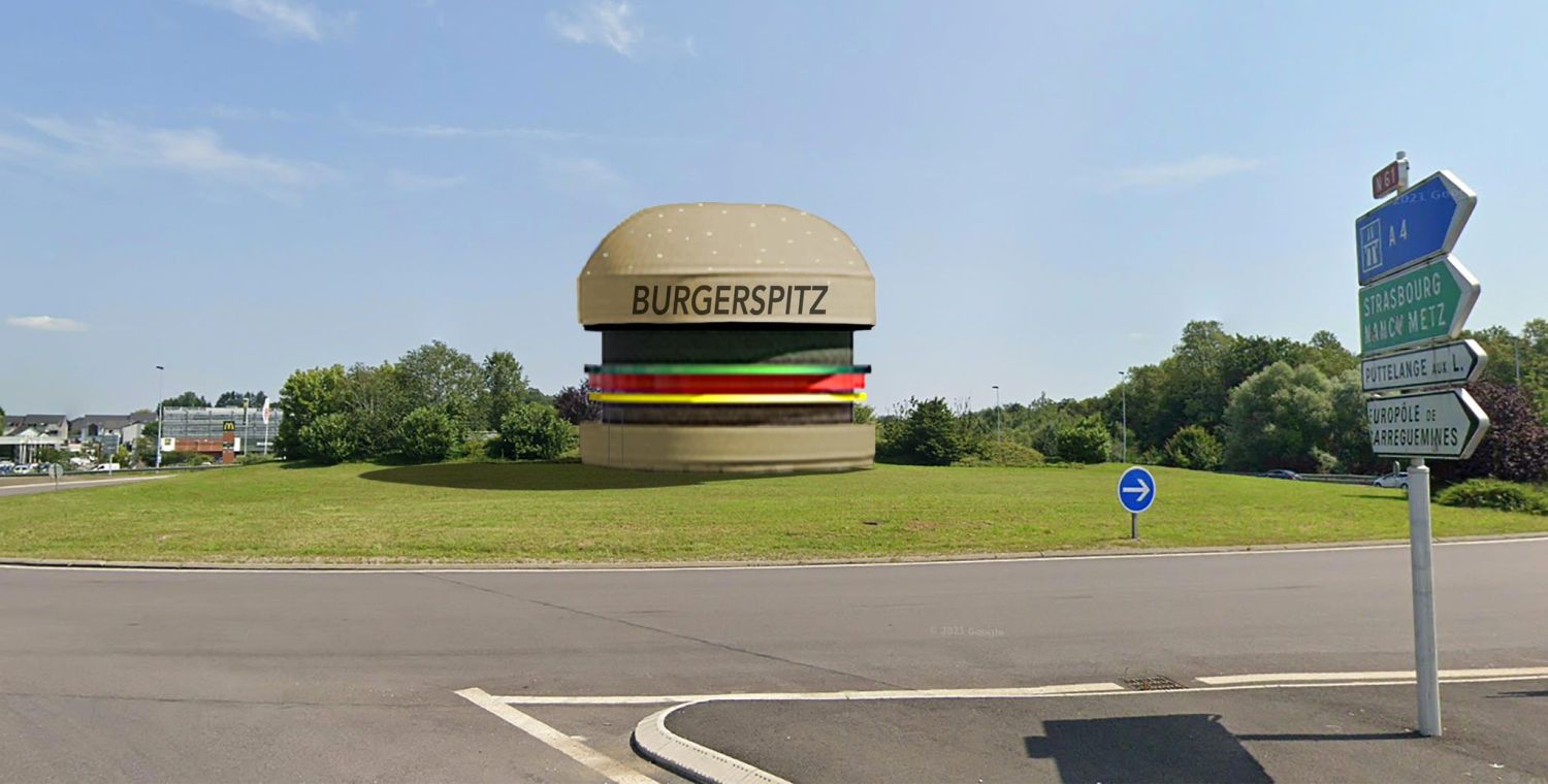 Le rond-point de la Rotherspitz va devenir la Burgerspitz (poisson d'avril)