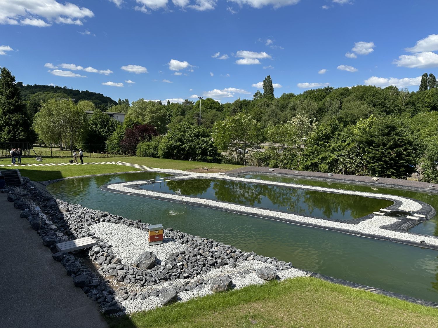 Trois bassins pour déchlorer naturellement les eaux de la piscine de Forbach