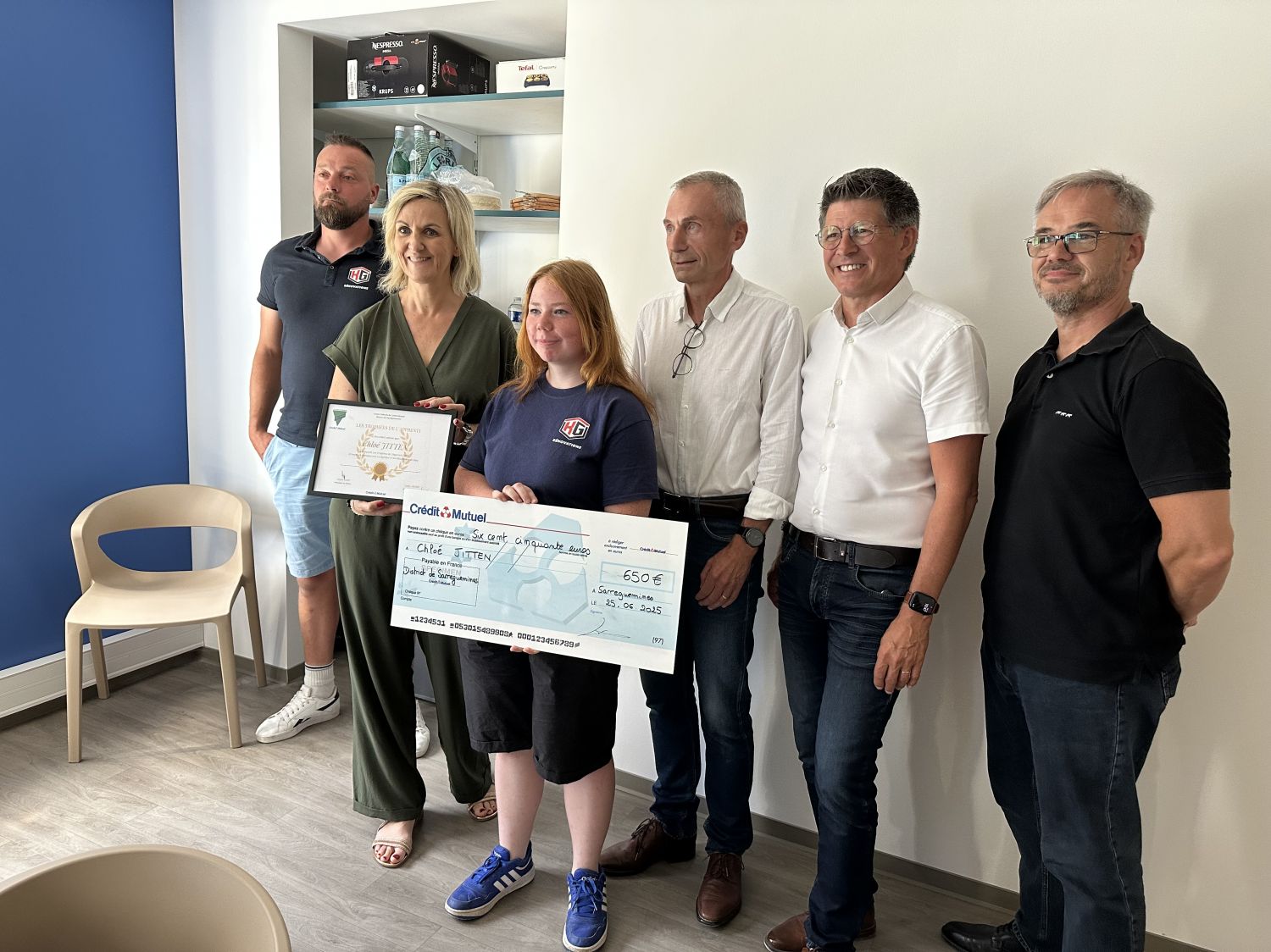 Passionnée par la maçonnerie, Chloé Jitten remporte le trophée des Apprentis 2025 du Crédit Mutuel
