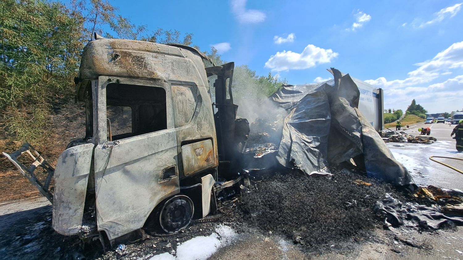 L'autoroute A4 fermée plus d'une heure pour un poids lourd en feu