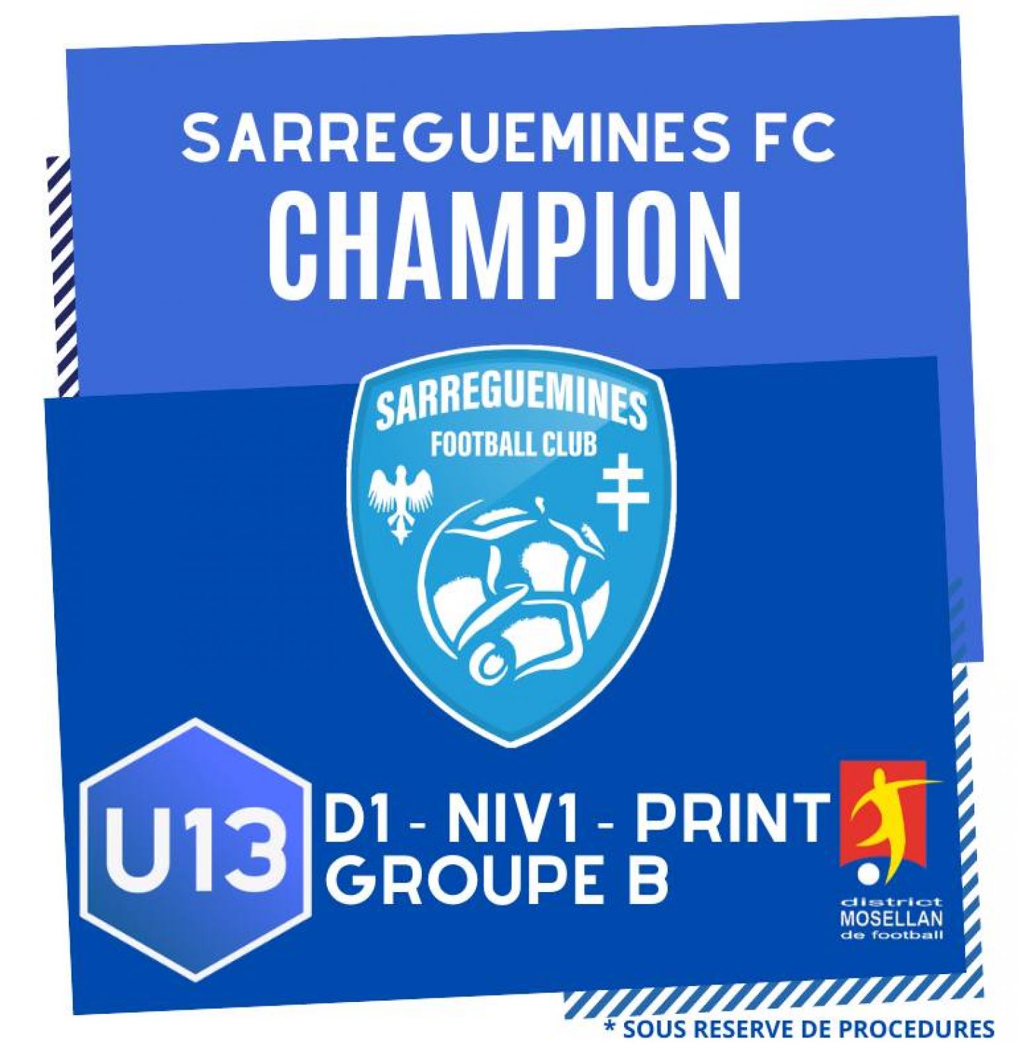 Un mot de sport avec les équipes de foot jeunes qui ont terminé championnes au niveau départemental cette saison
