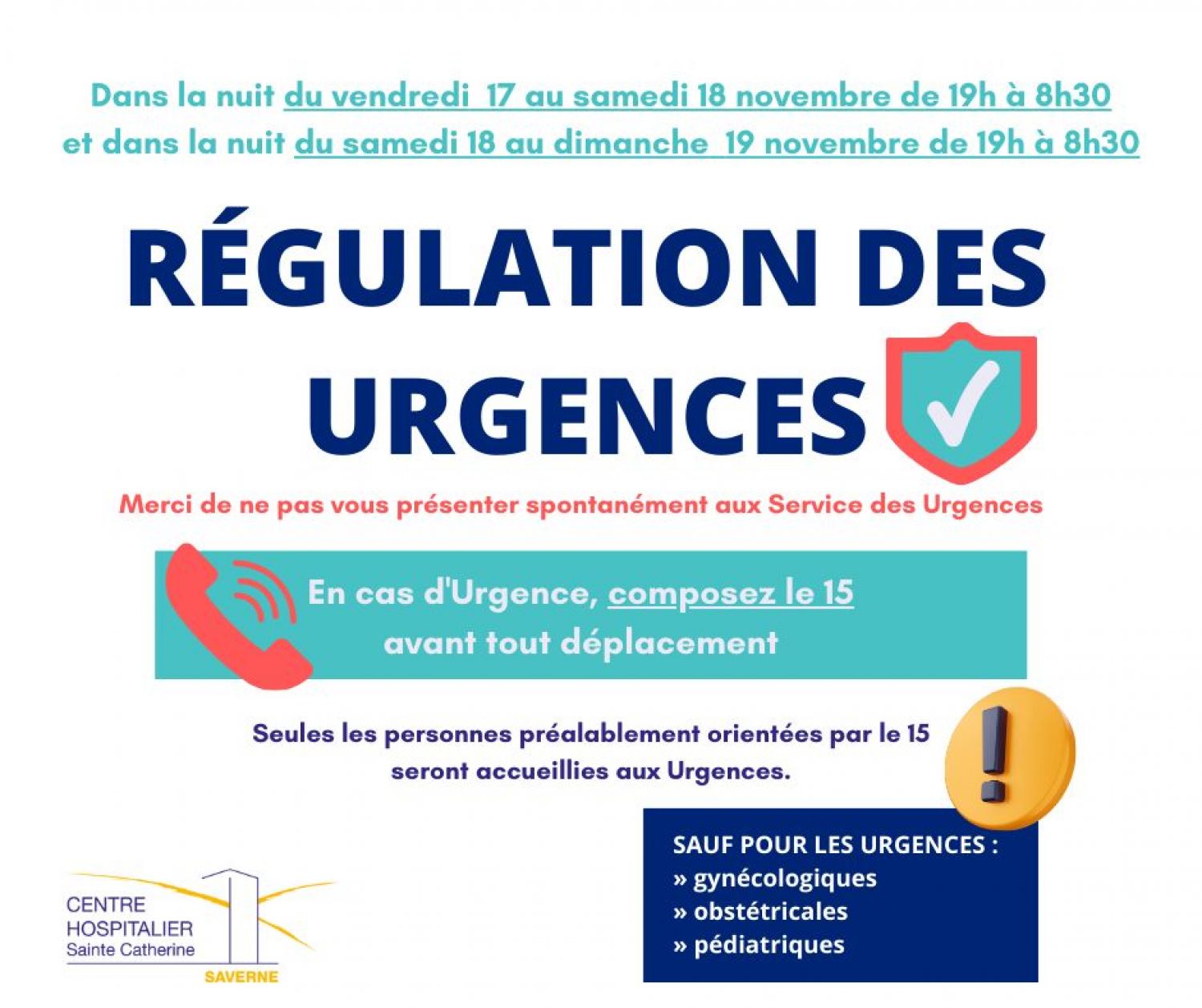 Un manque de personnels va perturber les urgences de Saverne ce week-end
