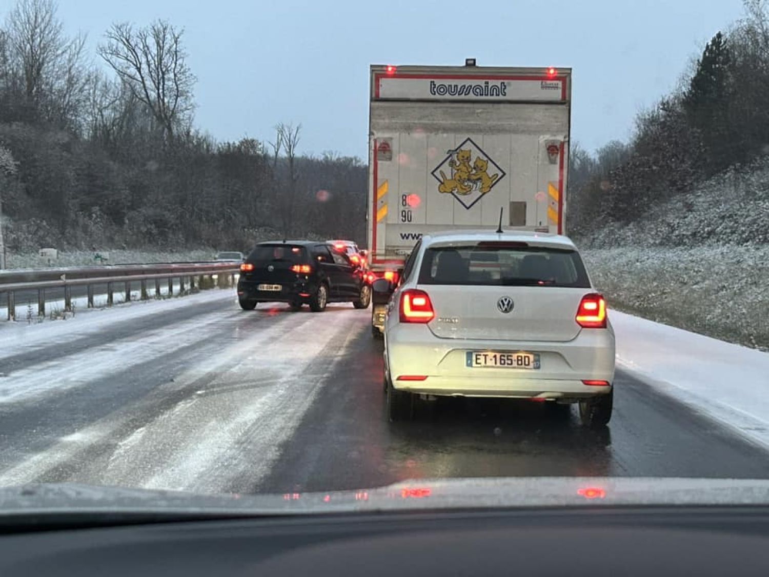 Ça a été une belle pagaille sur les routes ce matinÂ