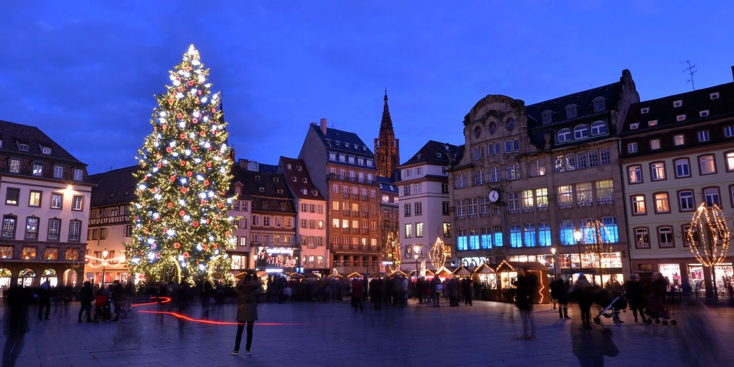 A Strasbourg, des militants écologistes ont aspergé de peinture le sapin de NoëlÂ