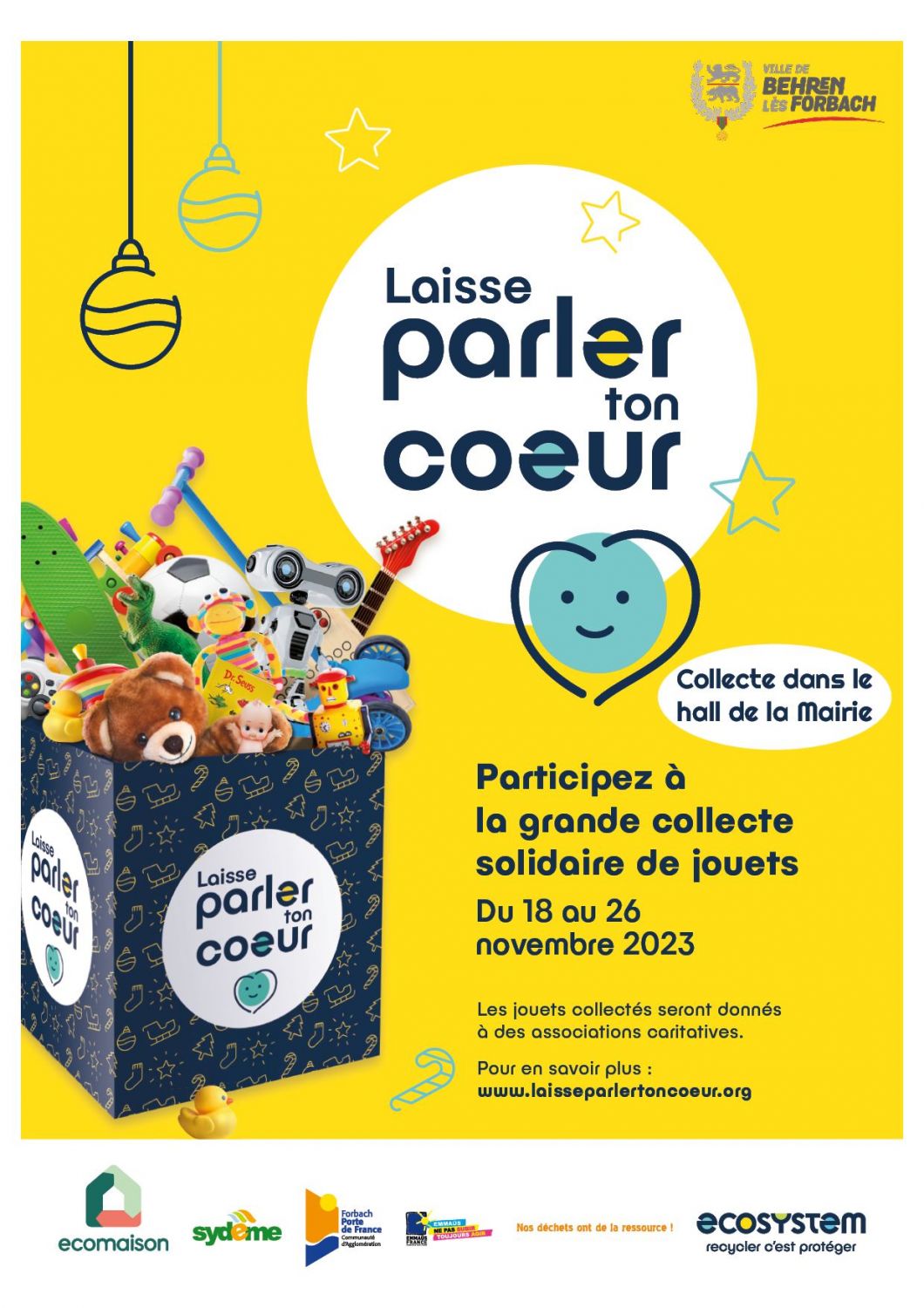 5 tonnes de jouets ont été récoltés par le Sydeme lors de l’opération « Laisse Parler ton Cœur »
