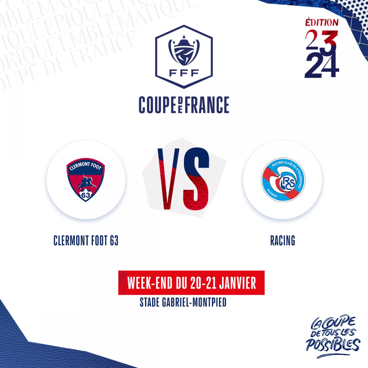 Strasbourg affrontera Clermont en 16e de finale de la Coupe de France