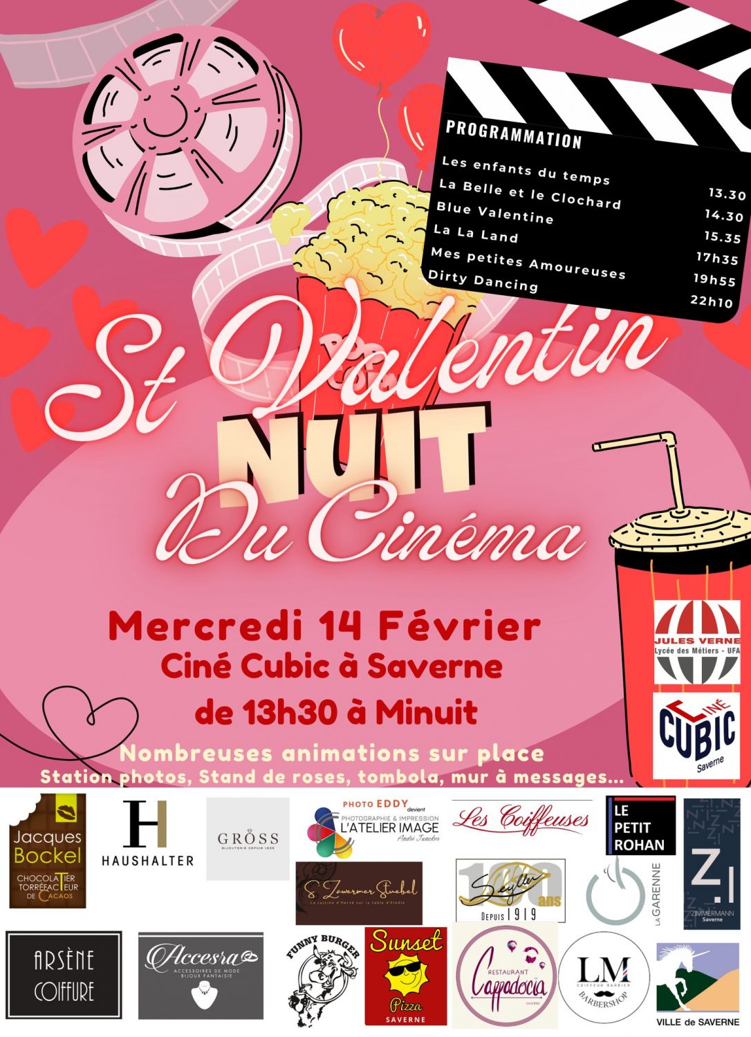Le ciné public à Saverne propose une nuit du cinéma pour la Saint Valentin