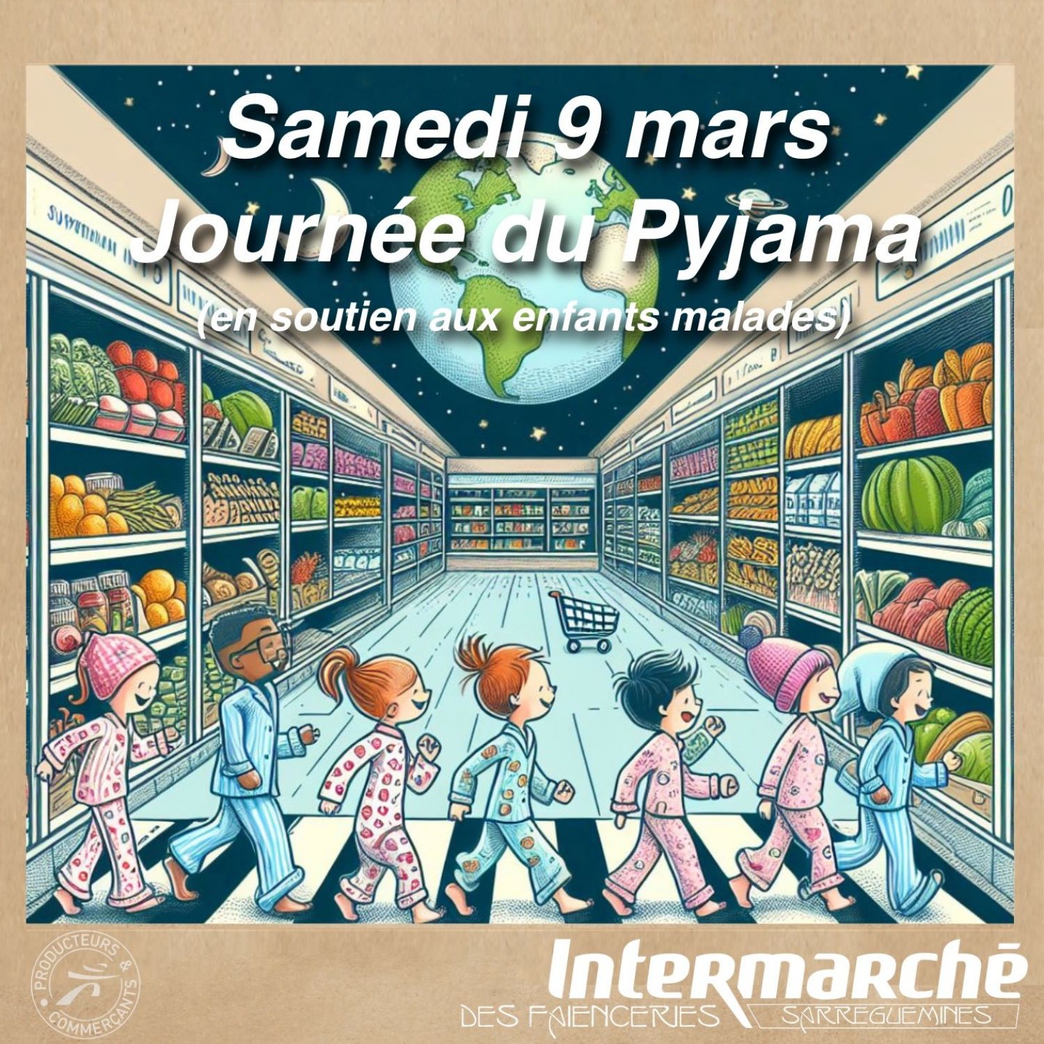 Samedi, c’est la journée du pyjama chez Intermarché à Sarreguemines