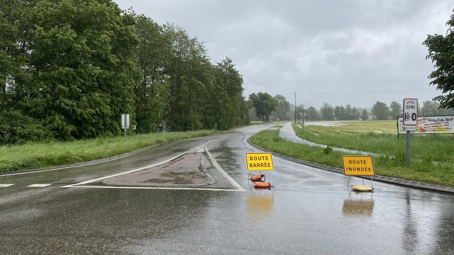 Les pluies se sont abattues violemment en Moselle Est et en Alsace Bossue