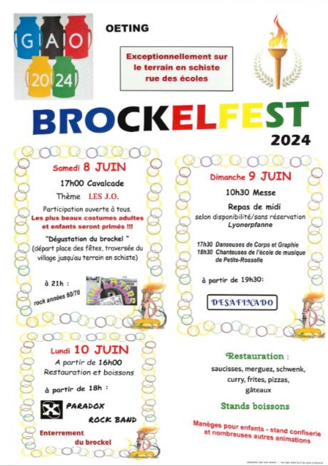 Le traditionnel Brockelfest à Oeting, c’est ce week-end !