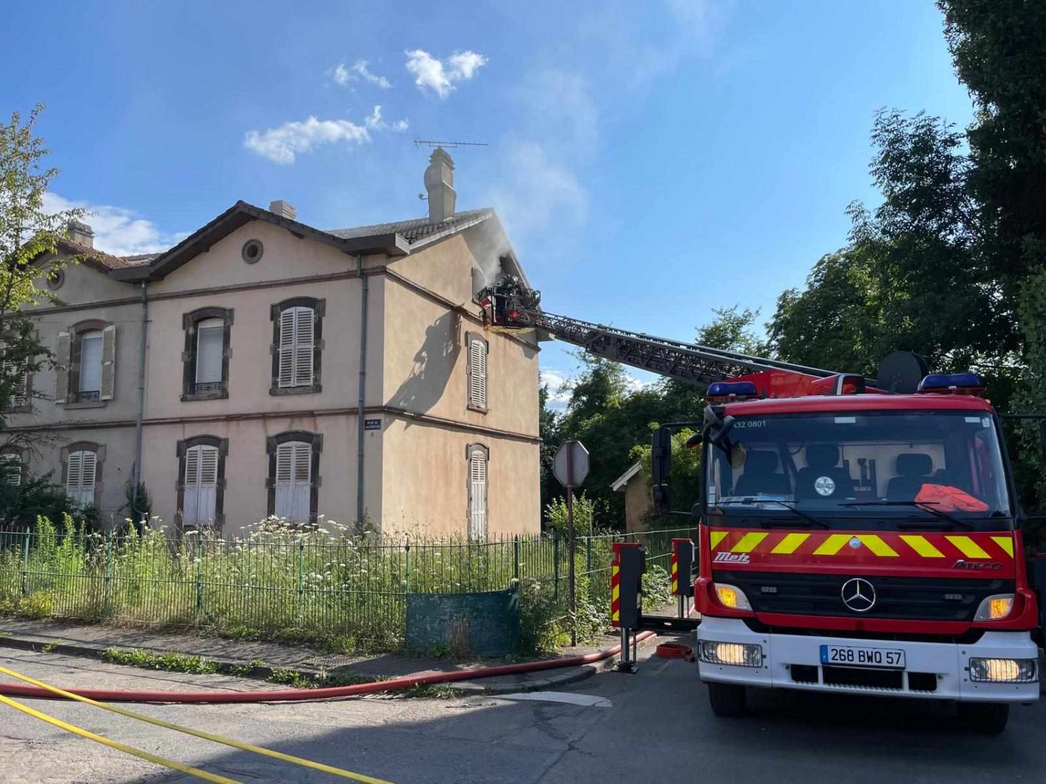 Un incendie s’est déclaré dans un logement inhabité à Sarreguemines hier