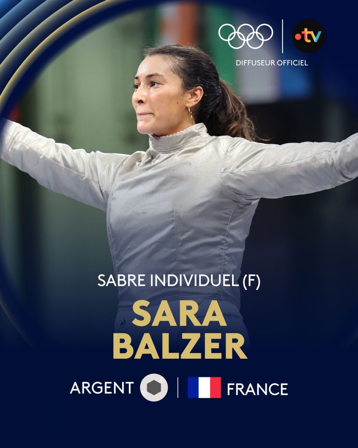 La Strasbourgeoise Sara Balzer décroche la médaille d’argent en sabre