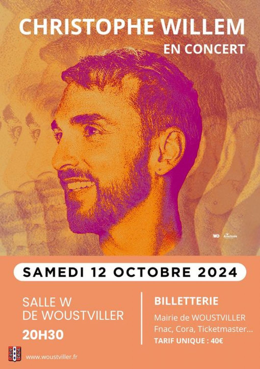 Il reste des places pour aller voir Christophe Willem à Woustviller