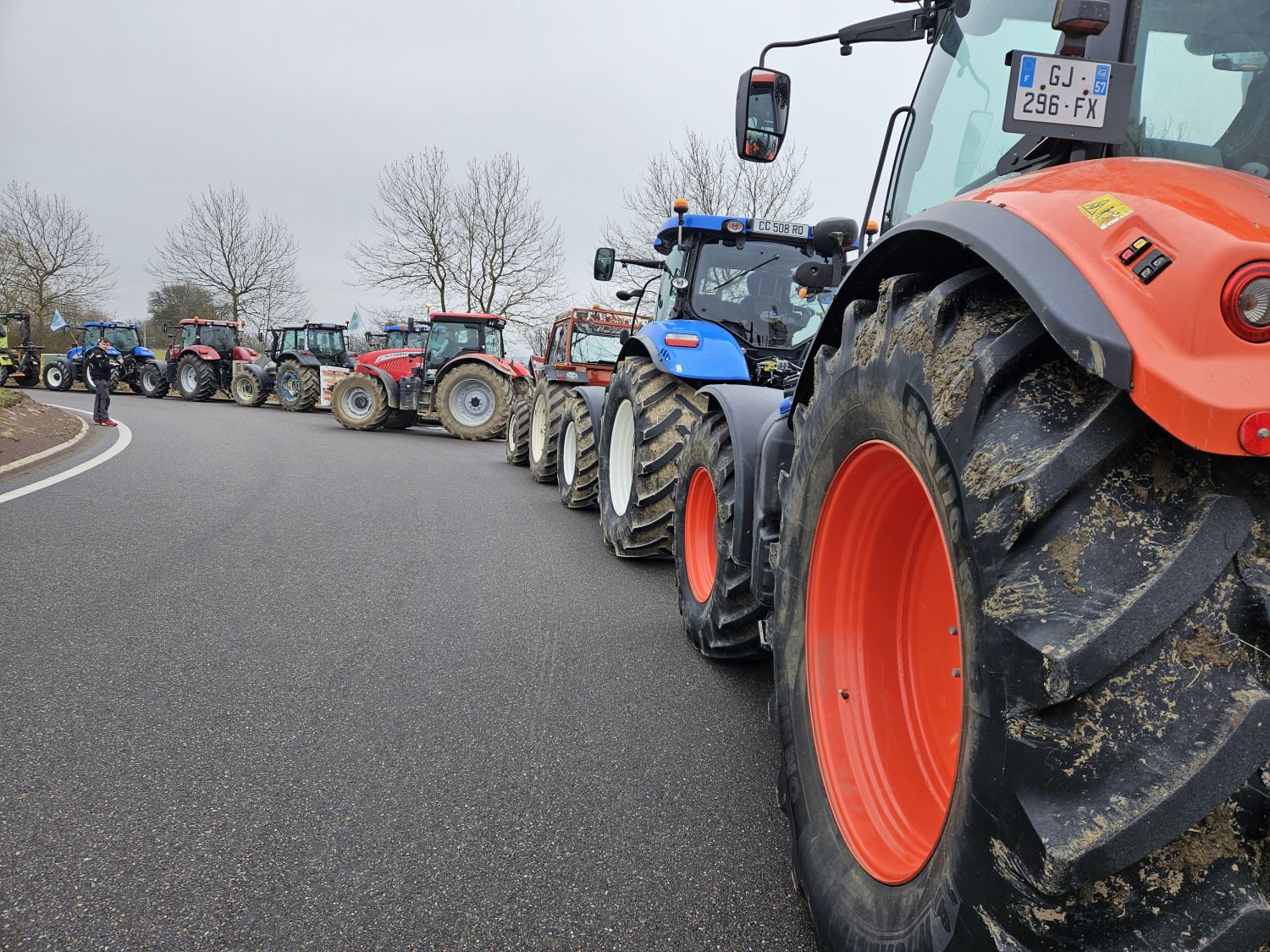 Les agriculteurs allemands se sont mobilisés à la frontière française