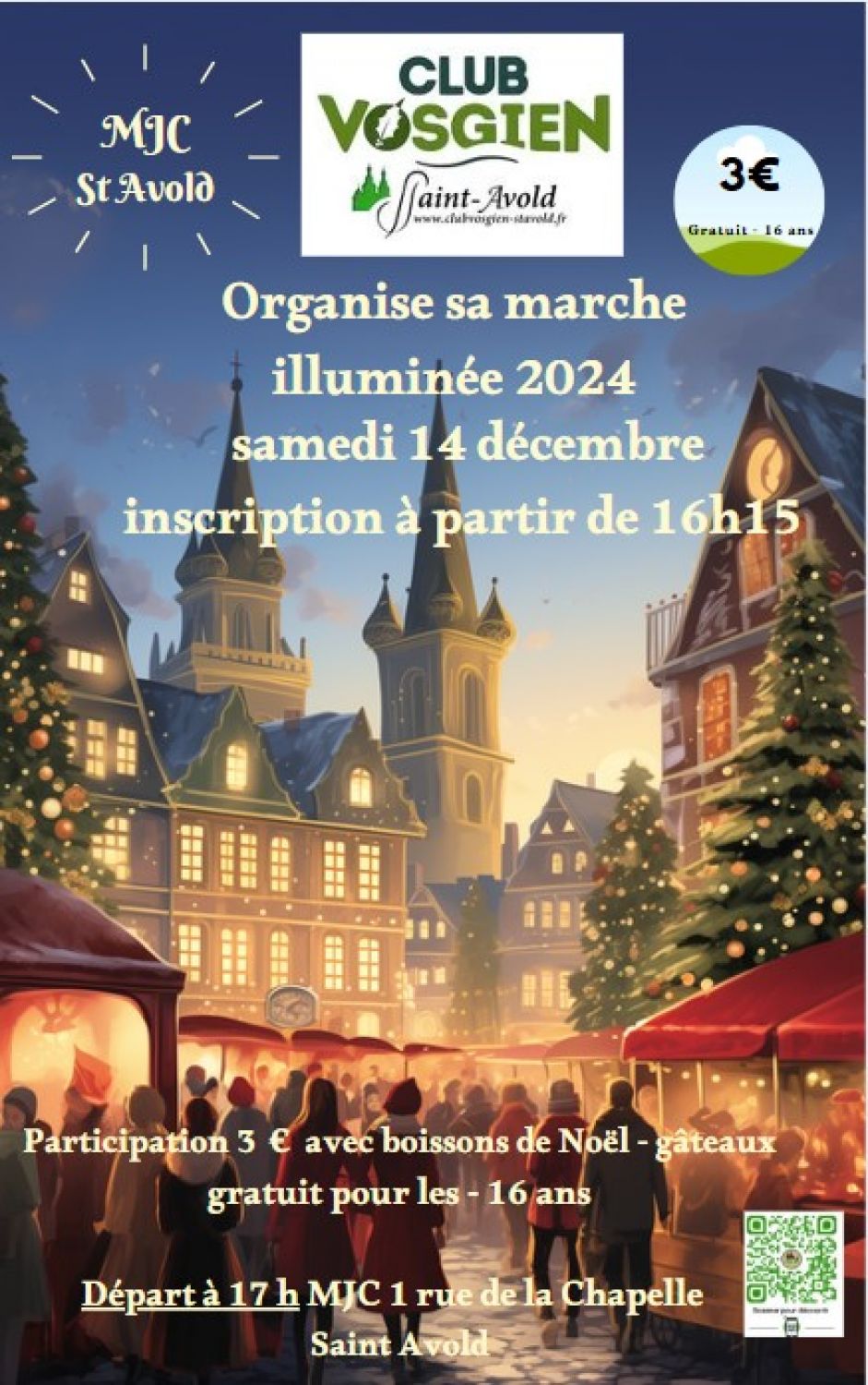 Le Club Vosgien de Saint-Avold organise sa « Marche illuminée » samedi