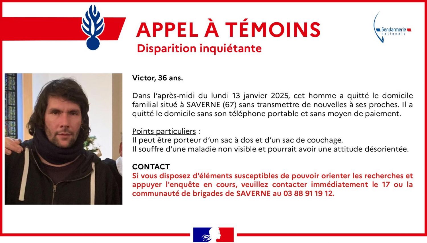 Un appel à témoins a été lancé pour une disparition inquiétante à Saverne