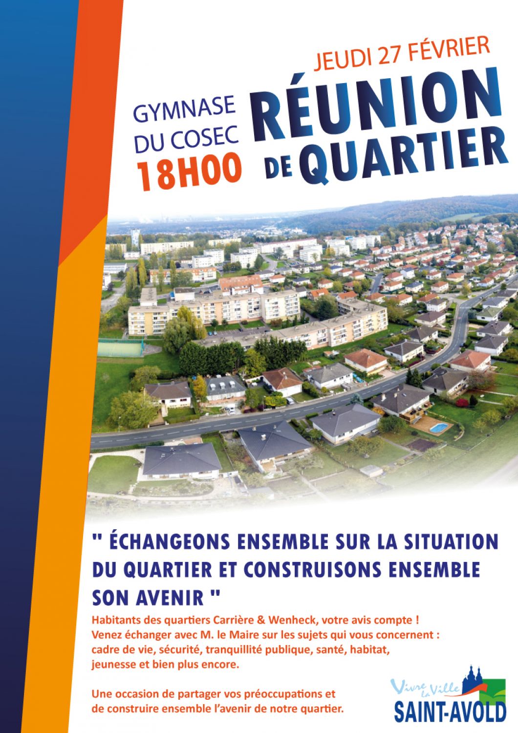 Une réunion de quartier a lieu ce soir à Saint-Avold