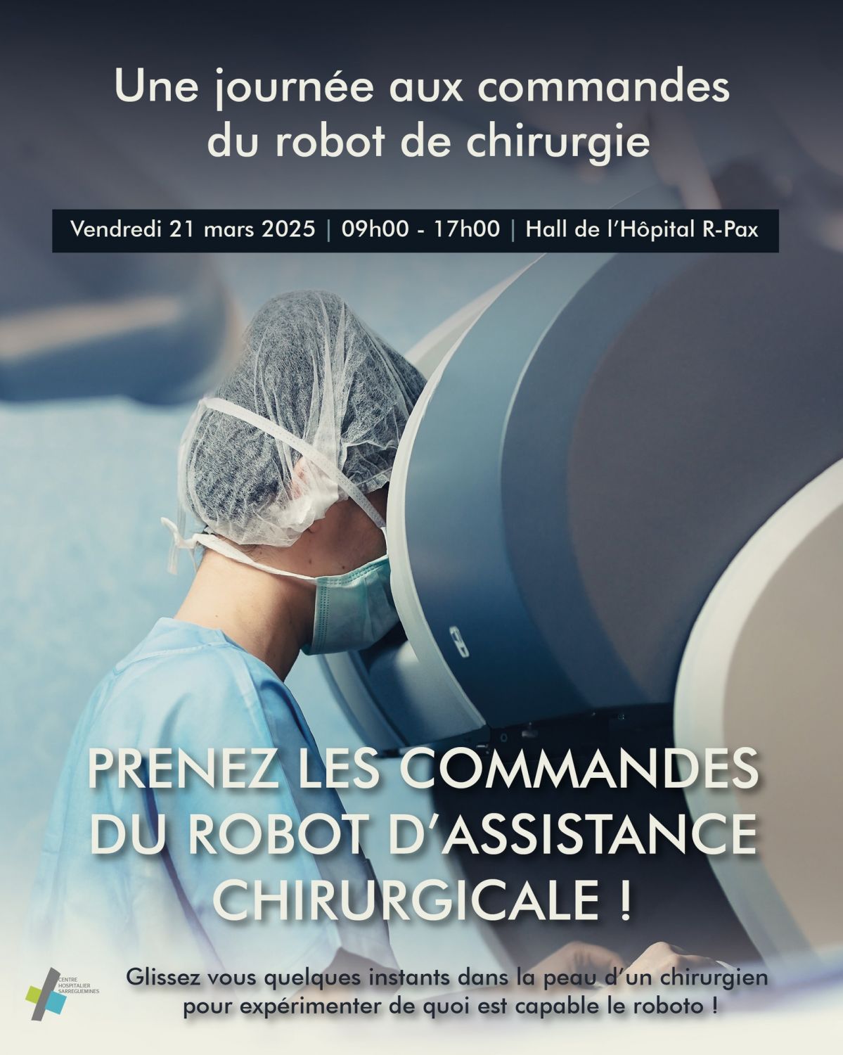 L’hôpital Robert Pax de Sarreguemines vous invite à tester son robot d’assistance chirurgicale
