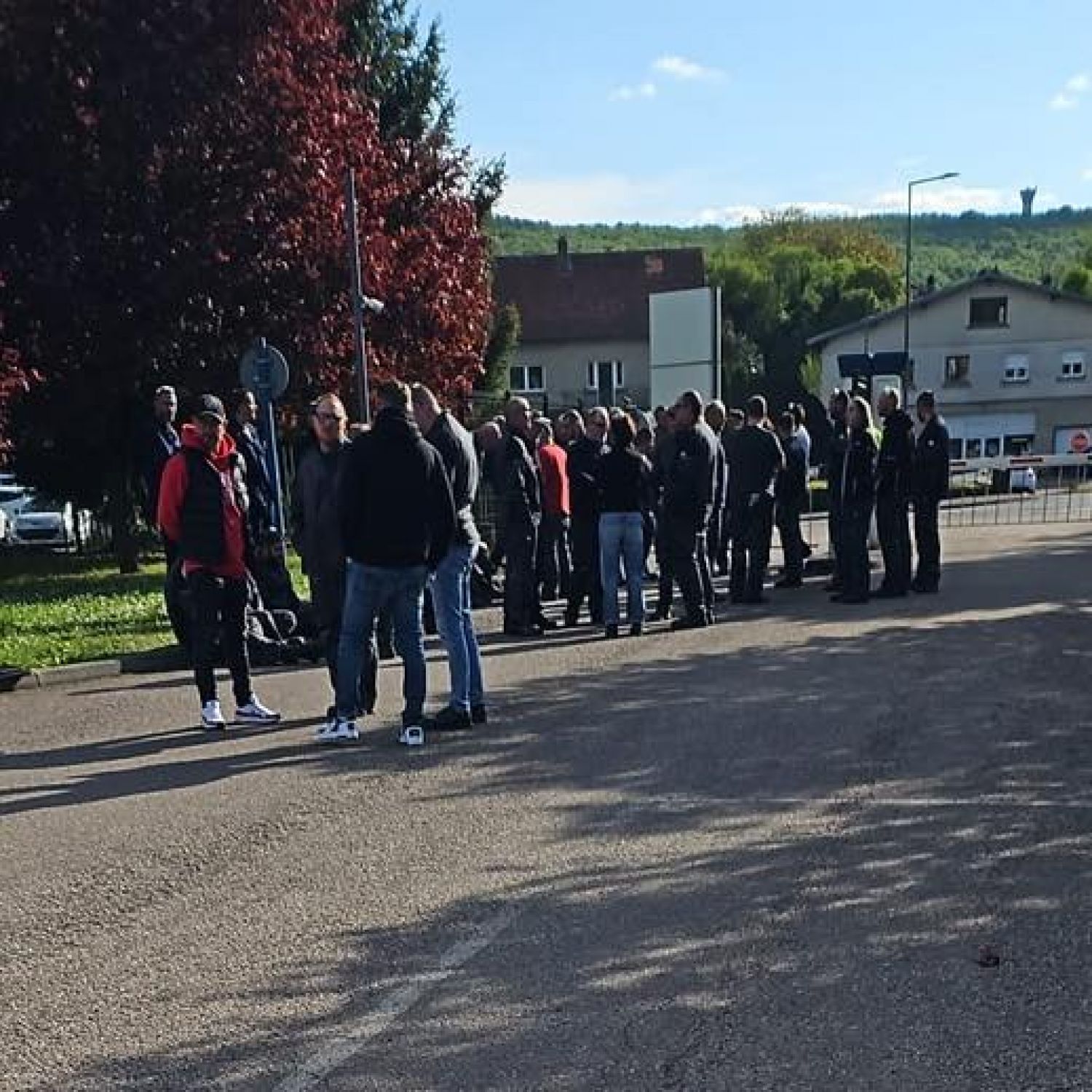 Des salariés de la Fonderie Lorraine à Grosbliederstroff débrayent pour montrer leur inquiétude
