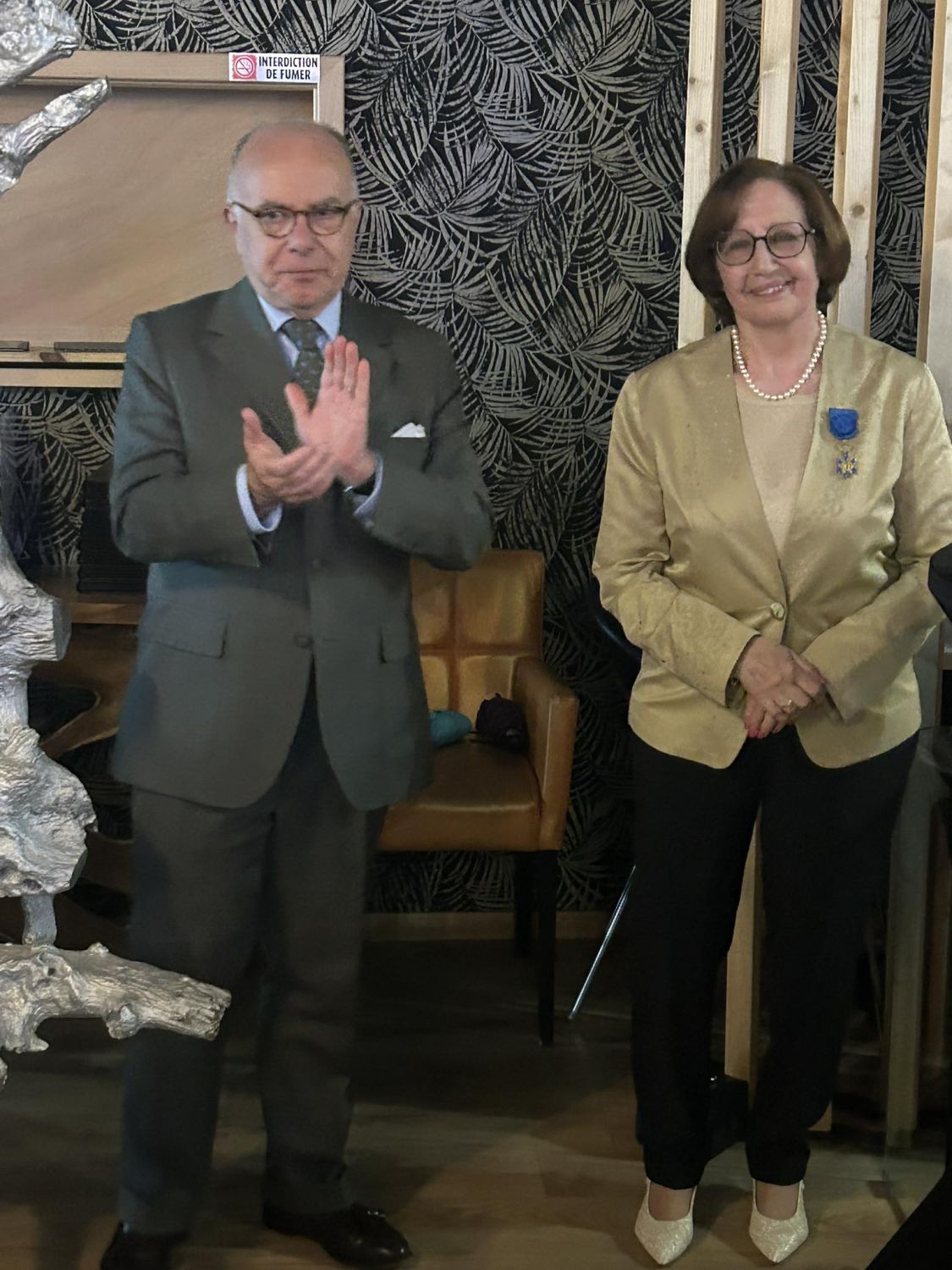 La présidente d’Envol Lorraine a reçu la médaille d’officier de l’ordre national du Mérite