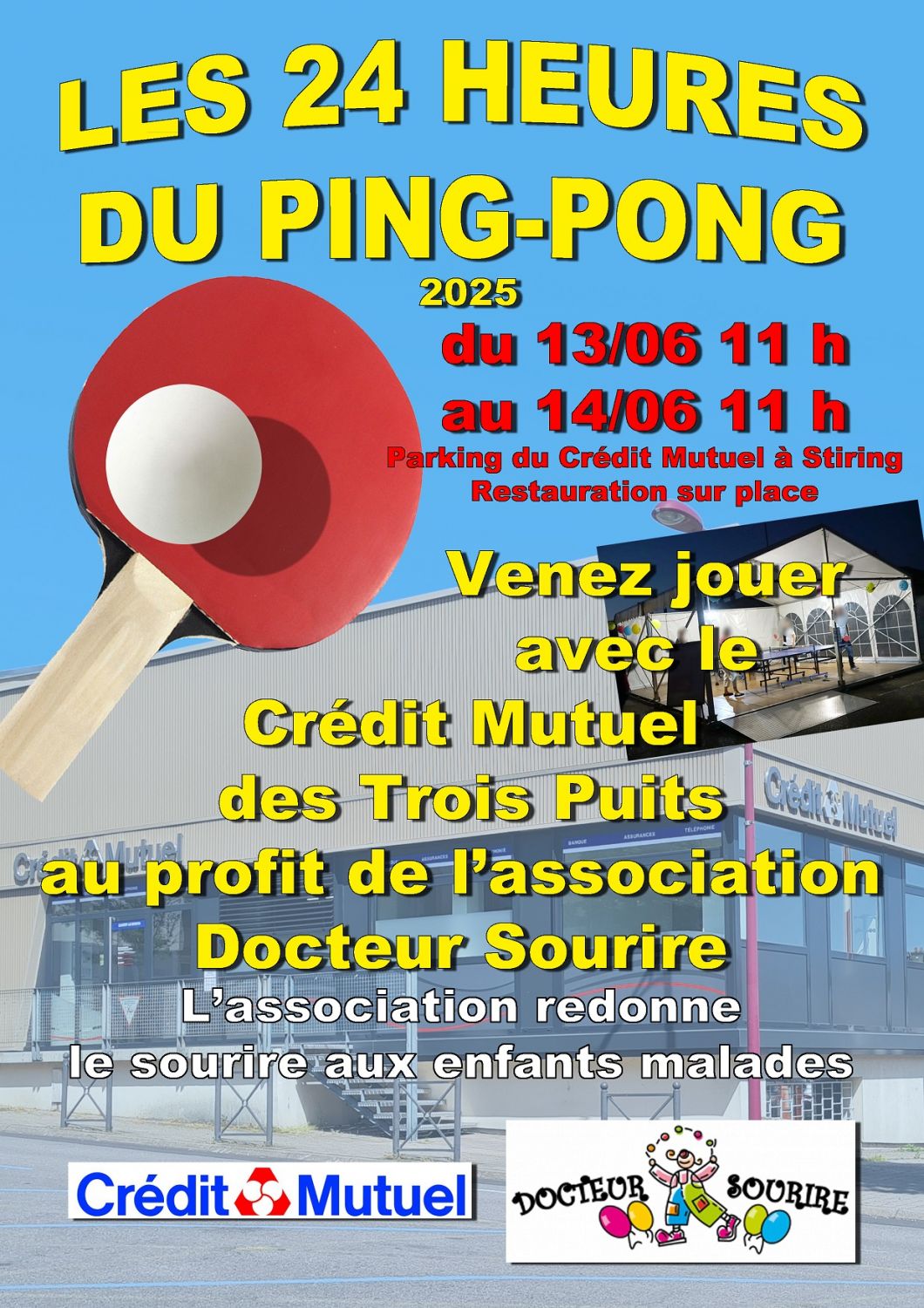 Jouer au ping pong pendant 24h au profit d’une association : ce sera possible ce week-end à Stiring-Wendel