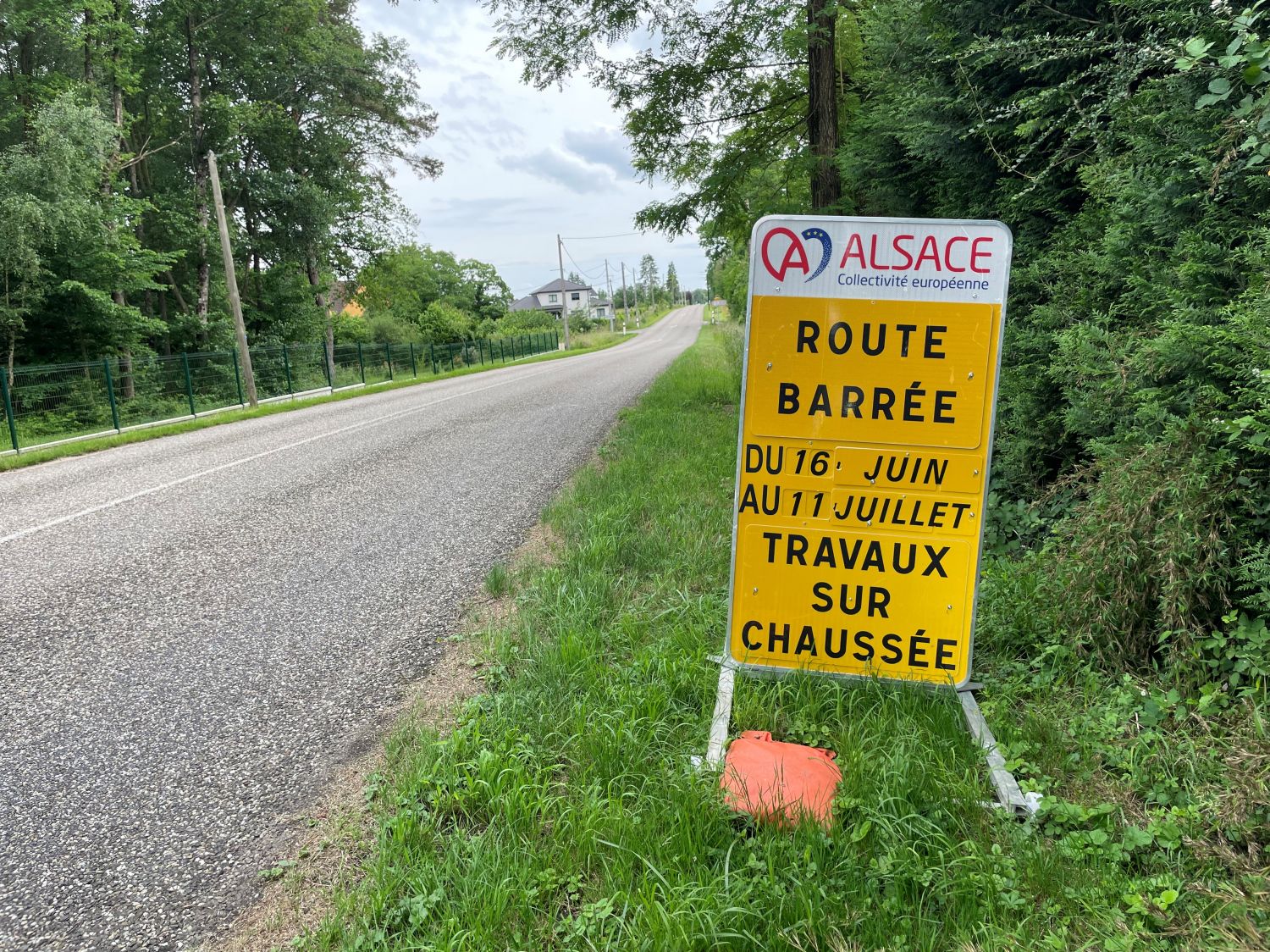 Fermeture de la route pour travaux entre Keskastel et Herbitzheim