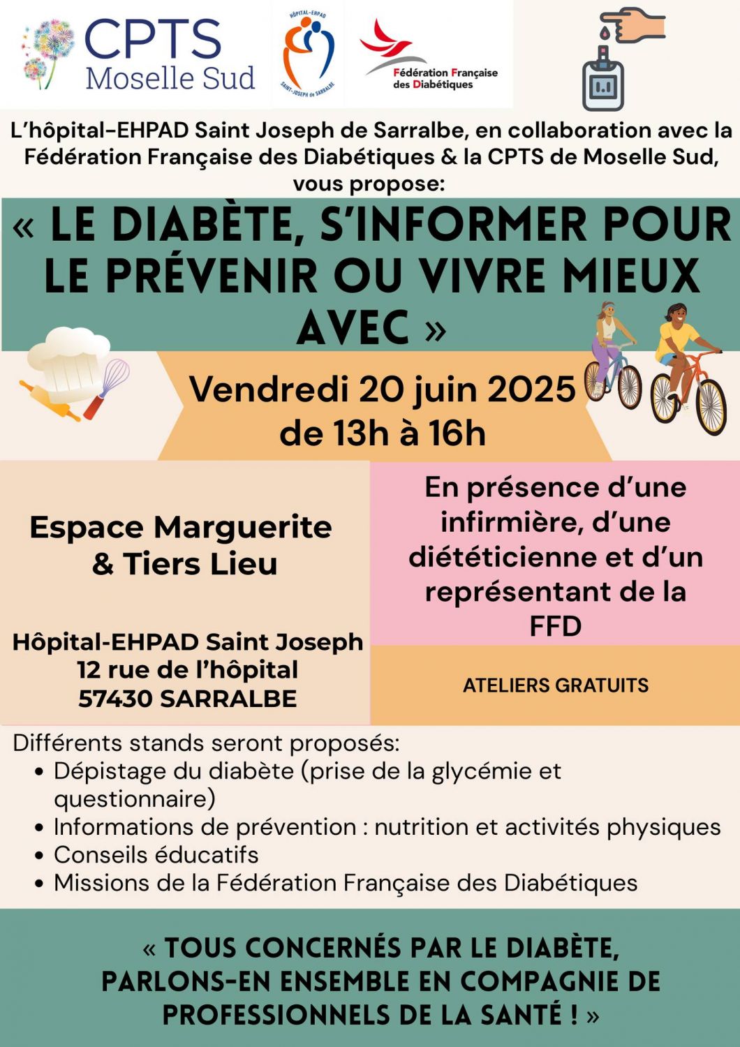 Une journée d’information sur le diabète est prévue ce vendredi à Sarralbe