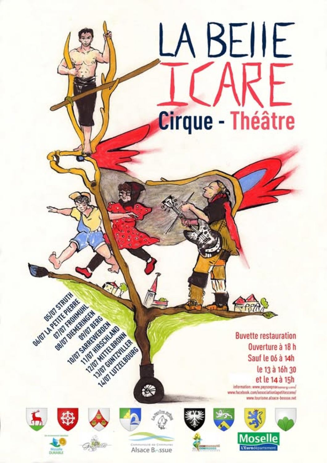 La tournée du cirque-théâtre La Belle Icare arrive en Alsace-Bossue