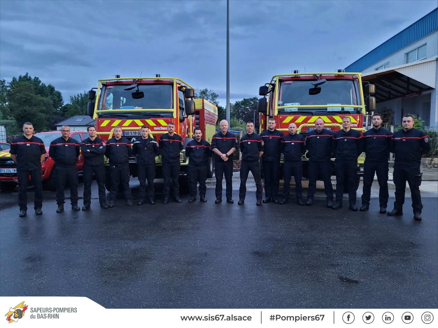 Les sapeurs-pompiers du Bas-Rhin engagés en renforts des feux de forêts dans le Sud de la France ont été désengagés