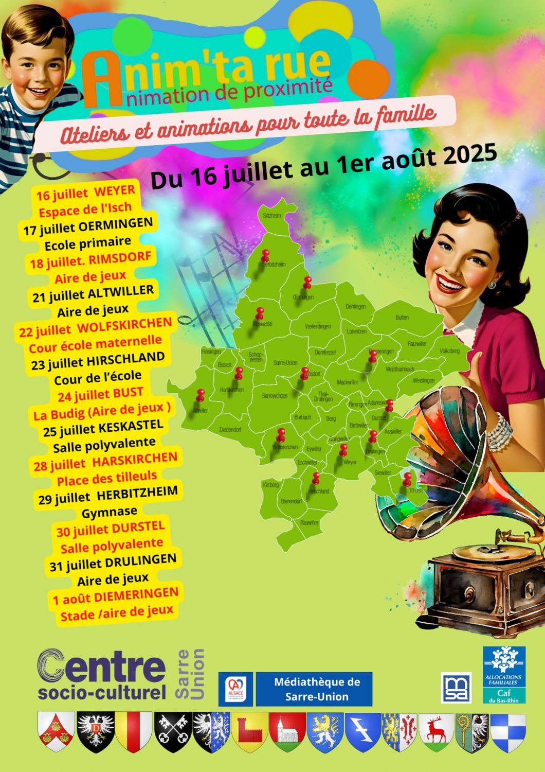 La manifestation « Anim’ta rue » est de retour en Alsace-Bossue durant les vacances