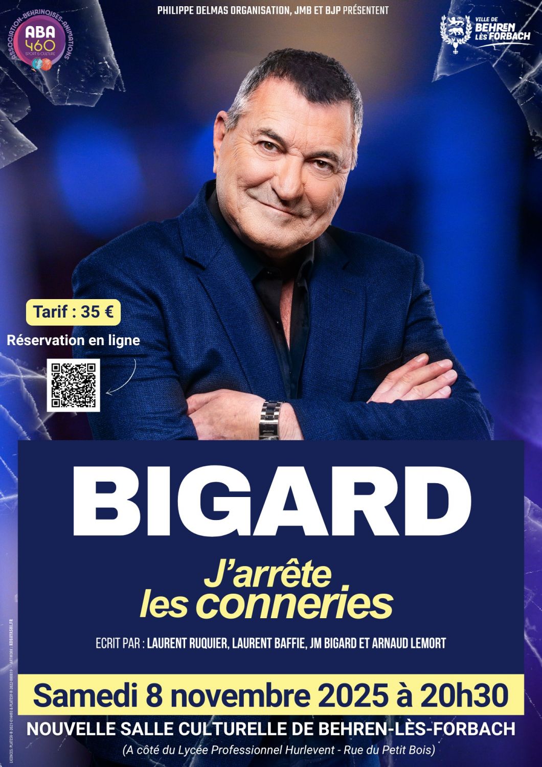Jean-Marie Bigard sera le premier artiste à se produire dans la nouvelle salle culturelle de Behren-lès-Forbach