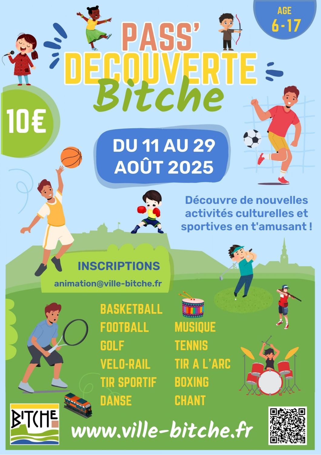 Au mois d’août, les jeunes Bitchois vont pouvoir tester tout un tas d’activités