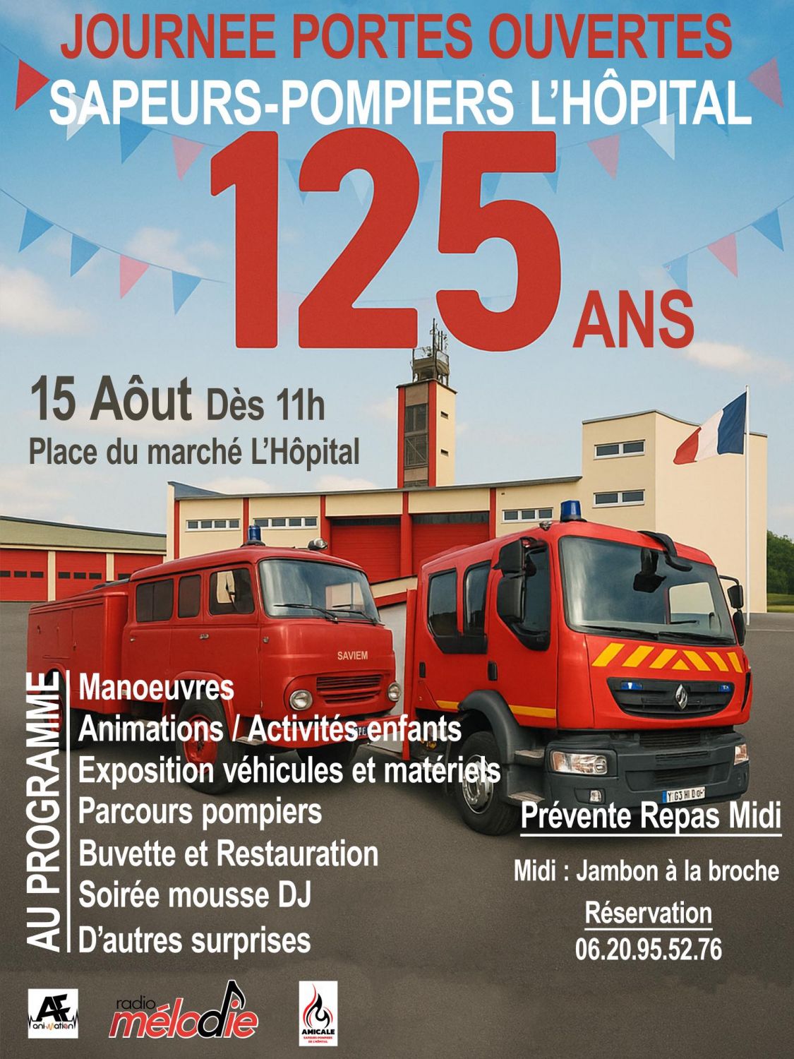 125 ans pour la caserne des pompiers de L'Hôpital