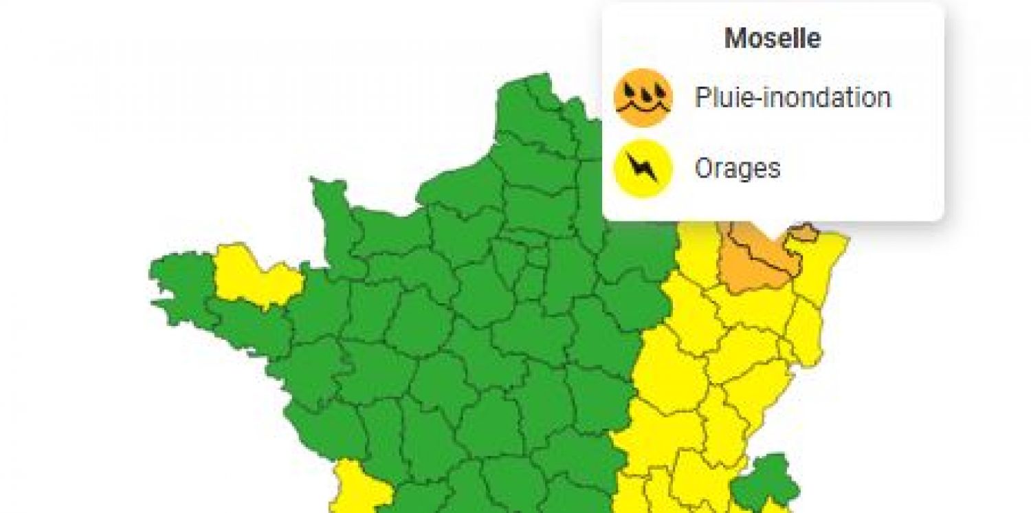 La Moselle sera touchée par de fortes pluies la nuit prochaine