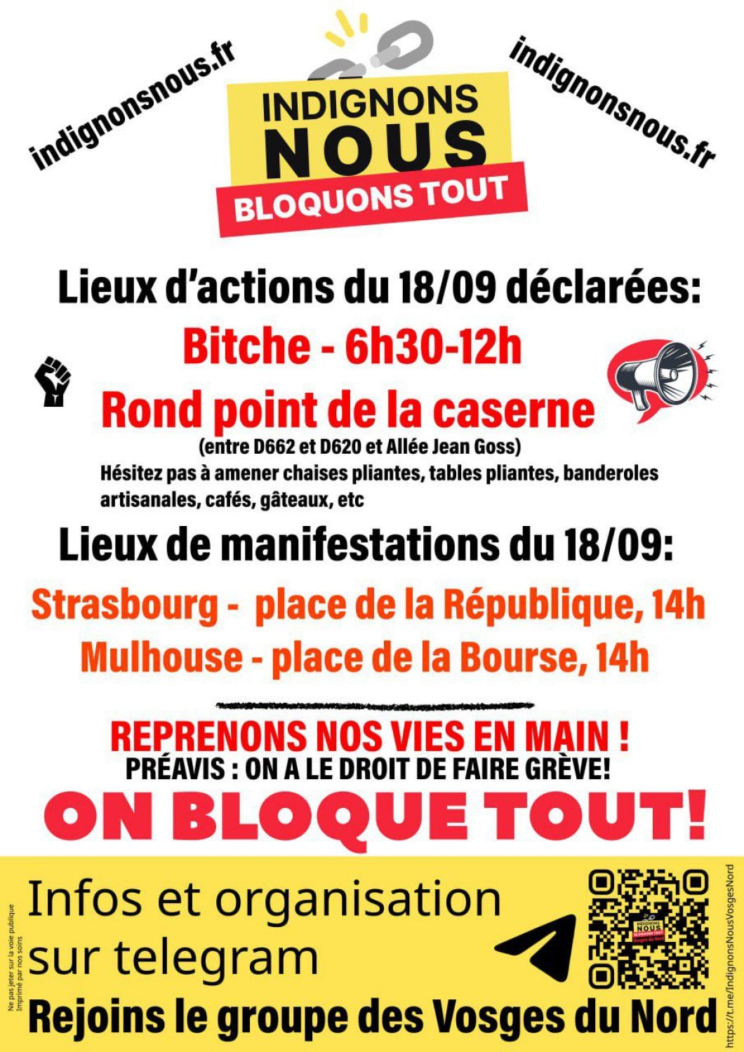 Mobilisations du 18 septembre : les manifestations prévues dans le secteur
