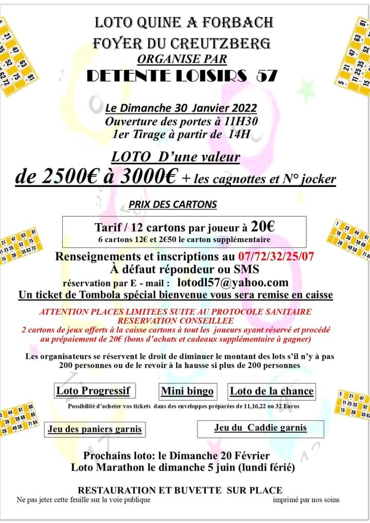 Jeux / Concours / Loto : Lotoquine à Forbach - Radio Mélodie