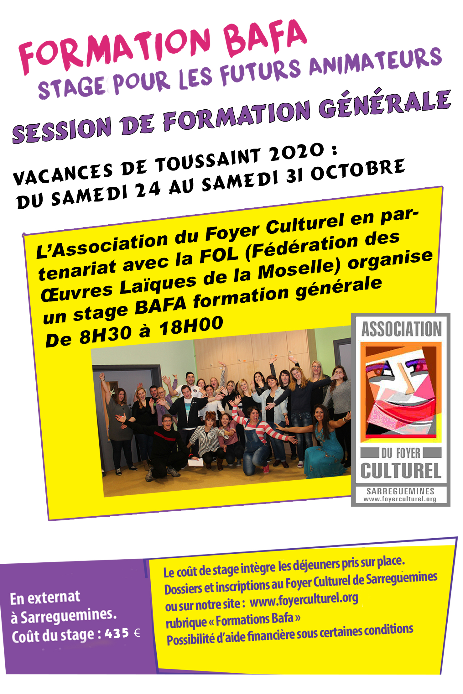 Information  Stage BAFA Formation générale  Radio Mélodie