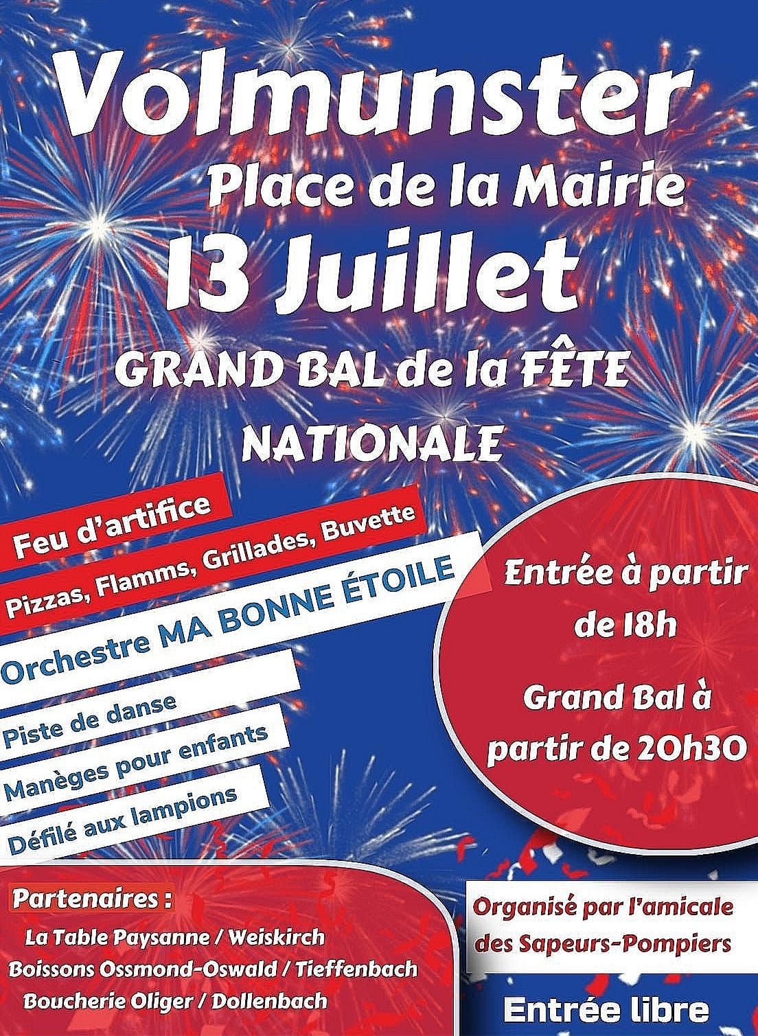 Bonne ambiance à la soirée du 13 juillet 