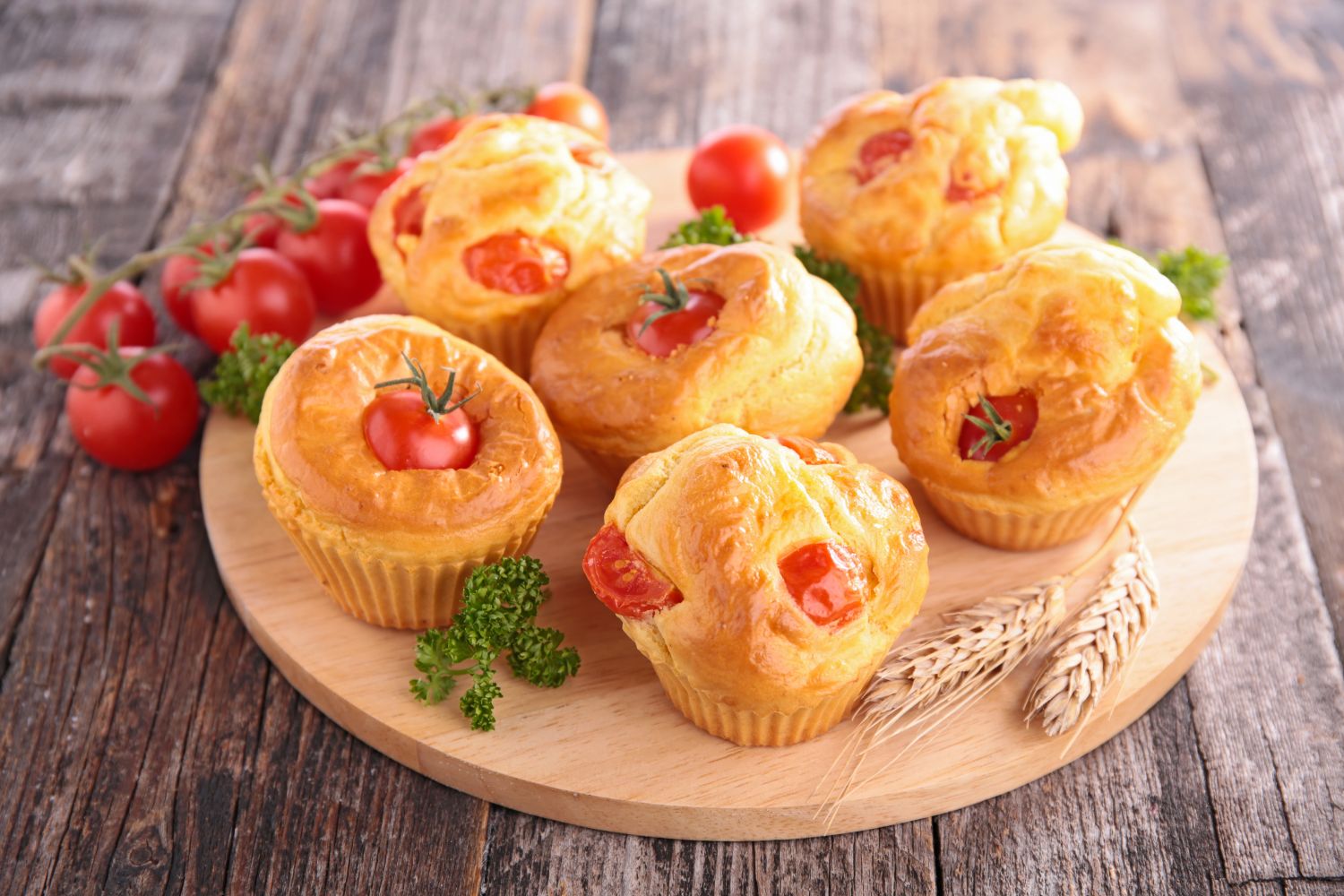 Mini muffins tomates mozzarella basilic 