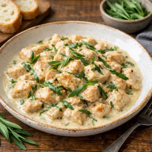 Emincé de poulet à l’estragon