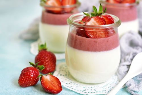 Panna cotta aux fraises